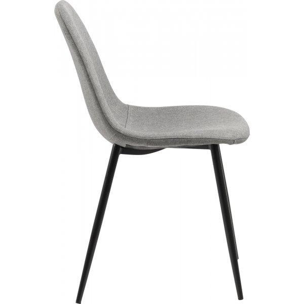 Chaise de salle à manger Wilma - Gris clair/noir Chaise de salle à manger Wilma - Gris clair/noir