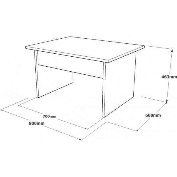 Table basse Vista 80 x 60 cm - Marron/béton/anthracite Table basse Vista 80 x 60 cm - Marron/béton/anthracite