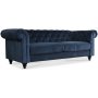 Royal Chesterfield 3-sits soffa i sammet mrkbl