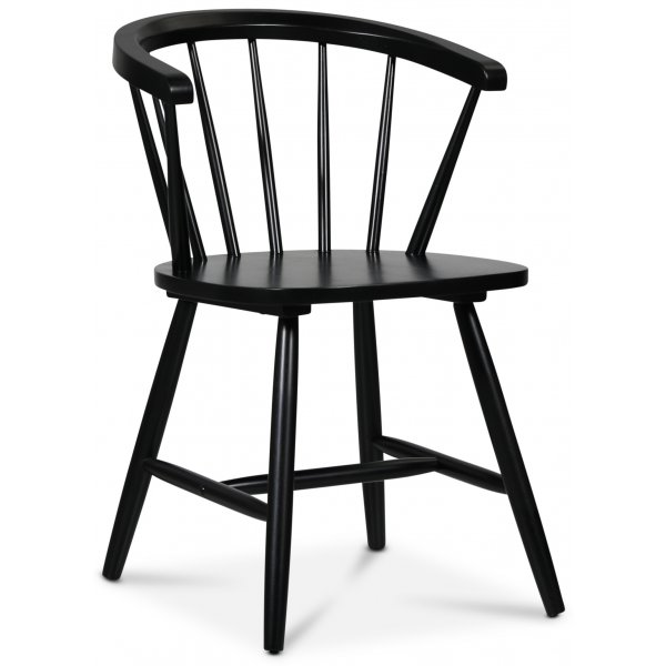 Pose matgrupp: Bord Ø130 cm inklusive 4 st Fårö karmstolar - Svart Pose matgrupp: Bord Ø130 cm inklusive 4 st Fårö karmstolar - Svart