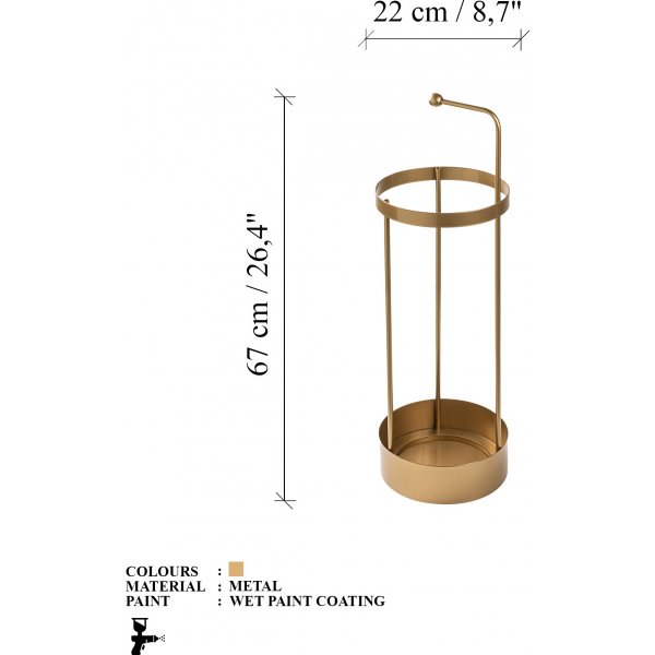 Semsi paraplyställ 4 - Guld Semsi paraplyställ 4 - Guld