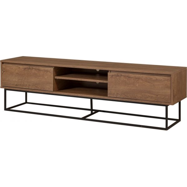 Rodez TV-bänk 180 cm - Valnöt/svart Rodez TV-bänk 180 cm - Valnöt/svart