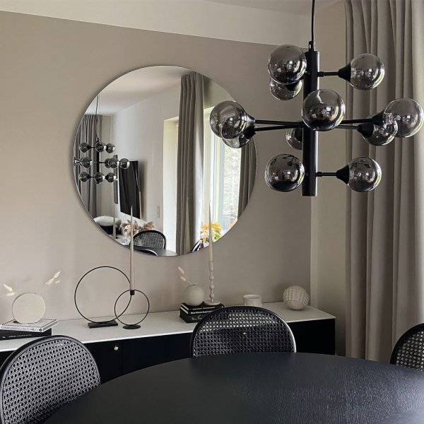 Plafonnier Cosmos - Noir/gris fume