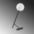 Golf bordslampa opal - Svart