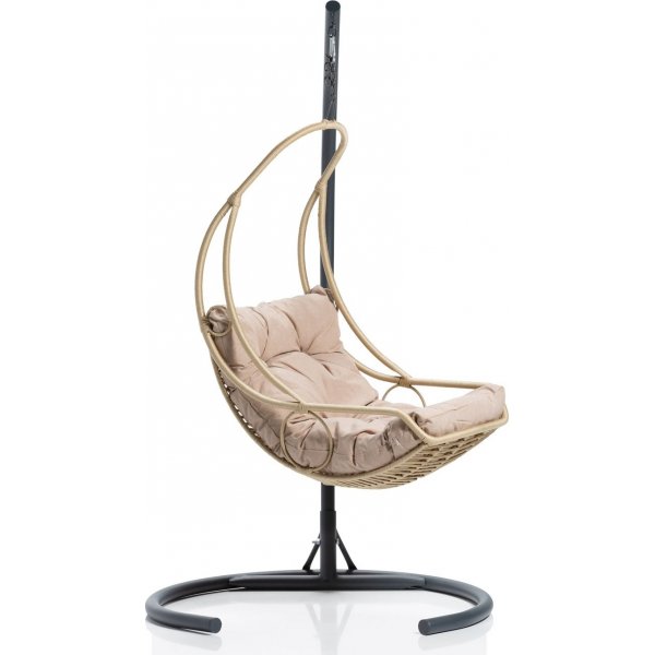 Floria hängstol - Beige/svart + Fläckborttagare för möbler Floria hängstol - Beige/svart + Fläckborttagare för möbler
