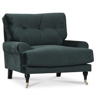 Adena fåtölj - Skogsgrön sammet velour Adena fåtölj - Skogsgrön sammet velour