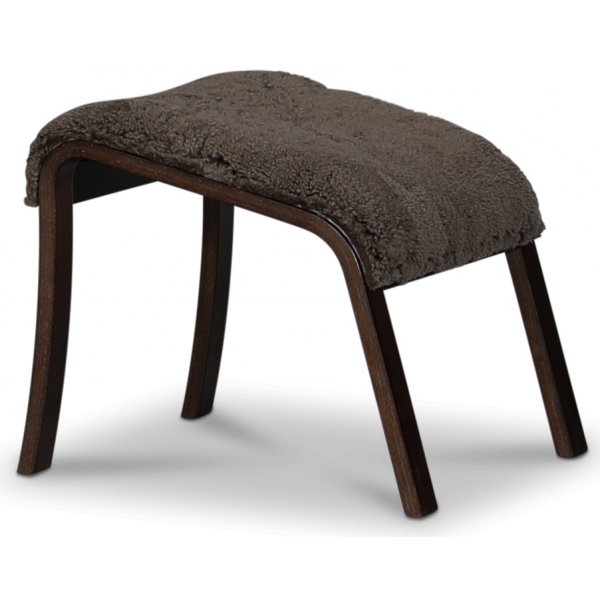 Lammet / Fushion fotpall i fårskinn scandinavian expresso - Mörk valnöt Lammet / Fushion fotpall i fårskinn scandinavian expresso - Mörk valnöt