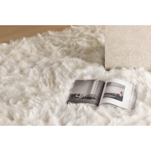 Katy fll 230 x 160 cm - Vit fuskpls