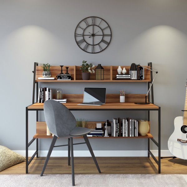 Bureau Ceren 140 x 60 cm - Noyer Bureau Ceren 140 x 60 cm - Noyer