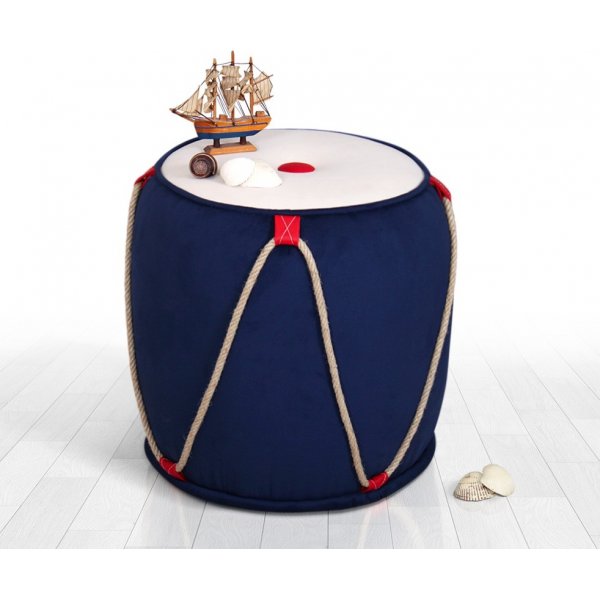 Fora sittpuff - Bl/vit