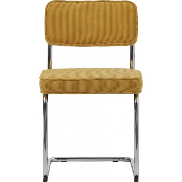 Chaise Aero en velours côtelé jaune Chaise Aero en velours côtelé jaune