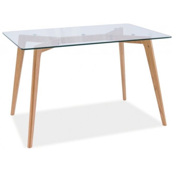 Ayleen 120x80 cm matbord - Ekmnster/Glas