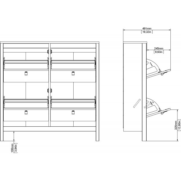 Madrid skoskåp - Vit Madrid skoskåp - Vit