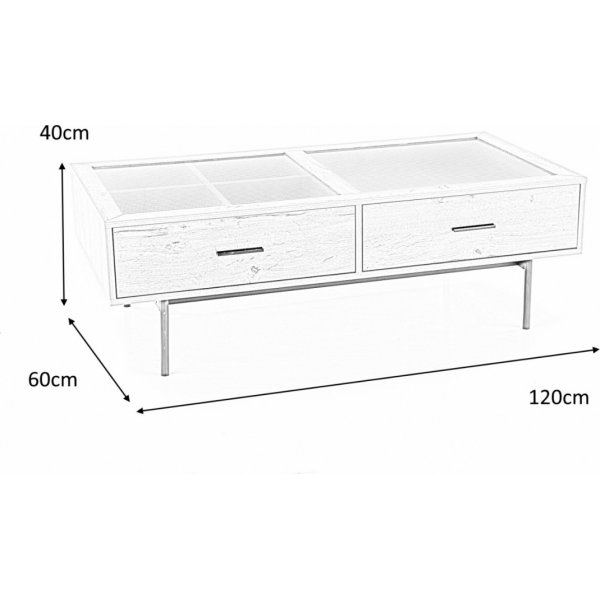 Serenity soffbord 120x 60 cm - Ek/svart Serenity soffbord 120x 60 cm - Ek/svart