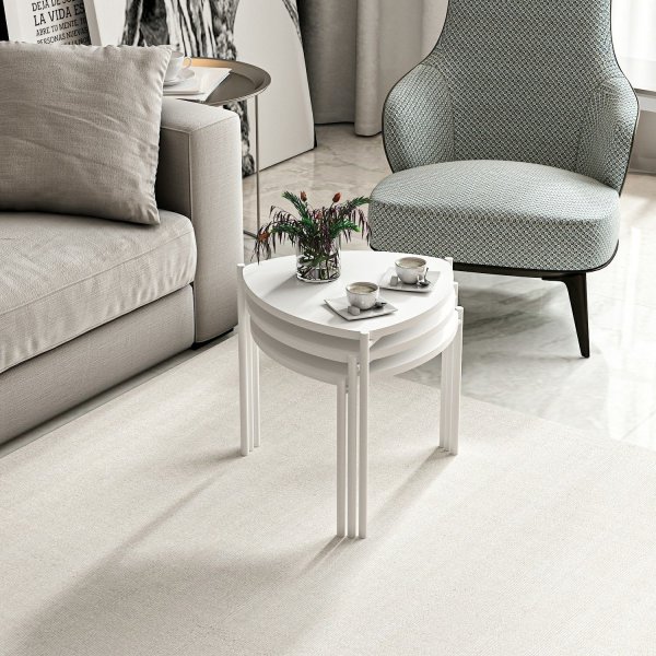 Lenny satsbord 45 x 45 cm - Vit Lenny satsbord 45 x 45 cm - Vit