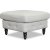 Chesterfield fotpall - Beige Linne + Mbeltassar