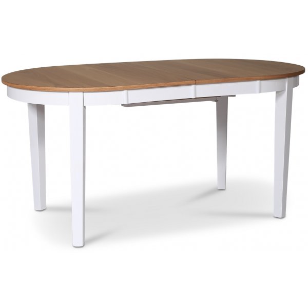 Fårö matgrupp; Ovalt matbord 160-210 cm - Vit / Oljad Ek med 6 st Danderyd No.16 matstolar Whitewash Fårö matgrupp; Ovalt matbord 160-210 cm - Vit / Oljad Ek med 6 st Danderyd No.16 matstolar Whitewash