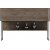 Table en relief Lux 120 x 30 cm - Noyer/argent