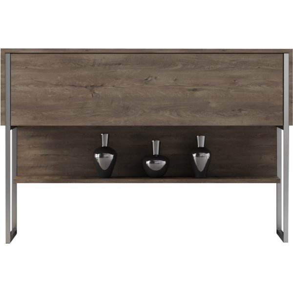 Lux avlastningsbord 120 x 30 cm - Valnt/silver