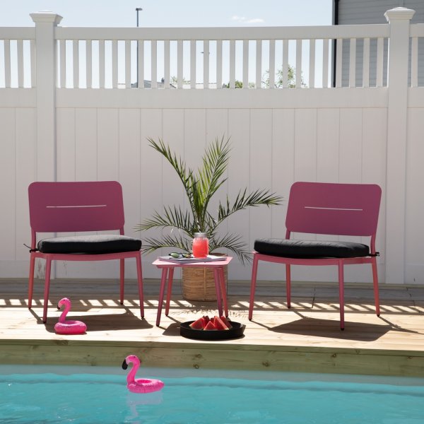 Lina fåtölj - Svart/Rosa Lina fåtölj - Svart/Rosa