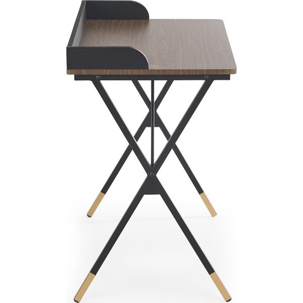 Lachlan skrivbord 90 x 50 cm - Valnöt/Svart/Mässing Lachlan skrivbord 90 x 50 cm - Valnöt/Svart/Mässing