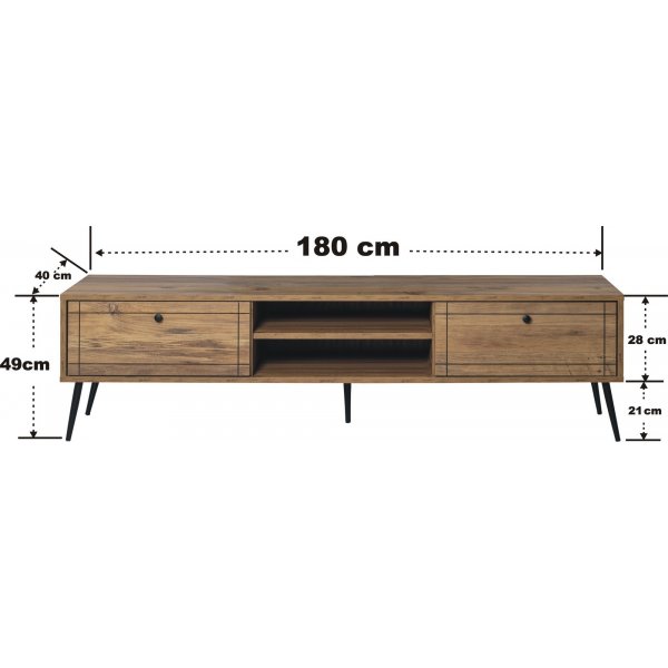 Brooklyn TV-bänk - Furu/svart Brooklyn TV-bänk - Furu/svart