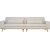 Canap large Ranger en velours ctel beige - 280 cm