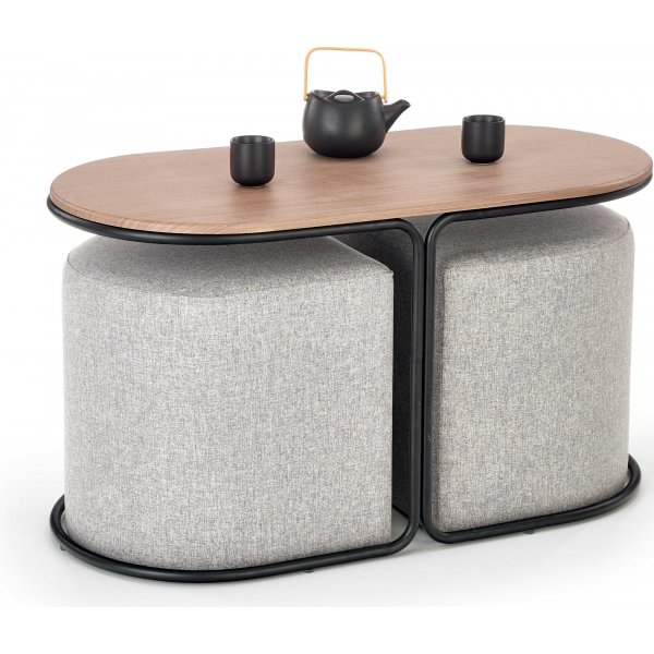 Rodeo soffbord 88 x 43 cm - Craft ek/svart Rodeo soffbord 88 x 43 cm - Craft ek/svart