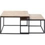 Melissa satsbord 75x75 | 65x65 cm - Tr/svart