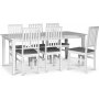 Sandhamn matgrupp; 180x95 cm bord med 6 st Fr matstolar + 6.00 x Servettringar