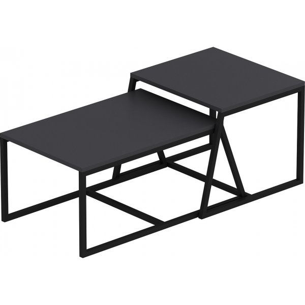 Table basse Pat 75/55 x 50/57 cm - Anthracite Table basse Pat 75/55 x 50/57 cm - Anthracite