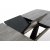 Jaylynn matbord 180-230 x 95 cm - Mrkgr/svart