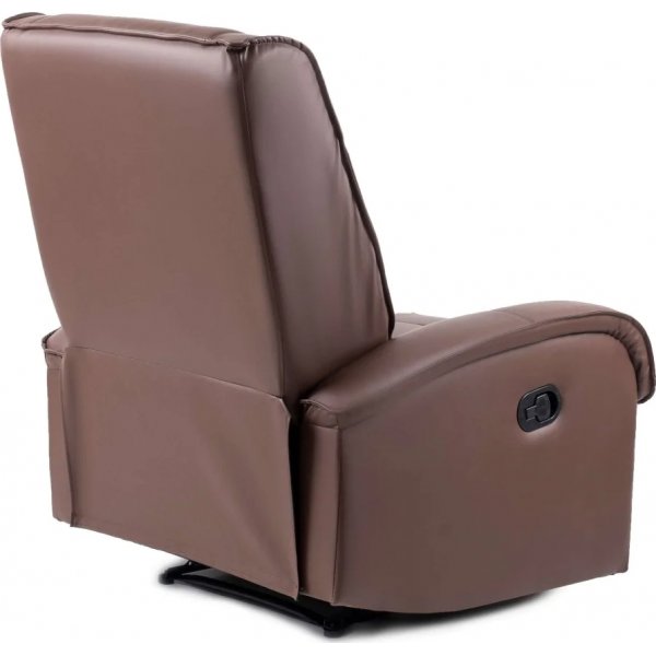 Jacqueline reclinerfåtölj i brunt ekoläder Jacqueline reclinerfåtölj i brunt ekoläder