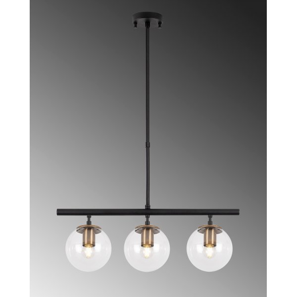 Plafonnier Atlas 10276 - Noir/antique