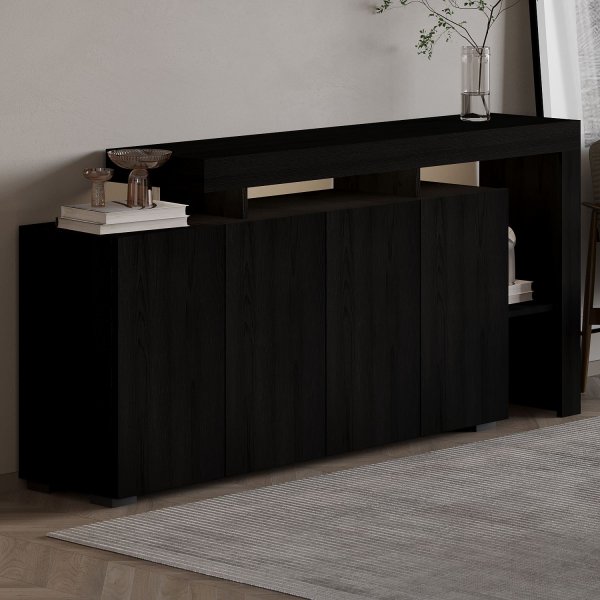 Sideboard Bellan 170 cm - Wood Black