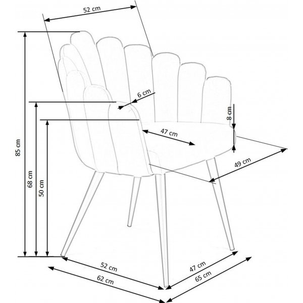 Cadeira matstol 410 - Rosa