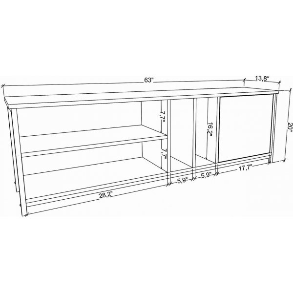 Banc multimédia Oneida - Doré/blanc Banc multimédia Oneida - Doré/blanc