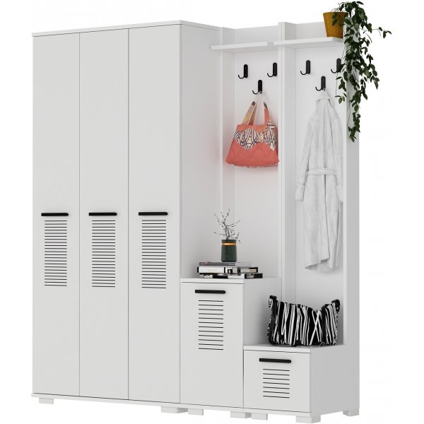 Cintre Asimo 160 x 45 x 183 cm - Blanc Cintre Asimo 160 x 45 x 183 cm - Blanc