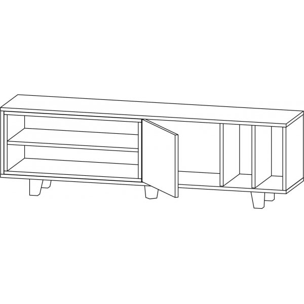 Banc multimdia Rosmar - Anthracite/blanc