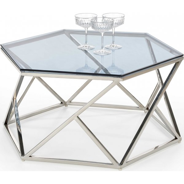 Table basse Dove 80 x 70 cm - Verre fumé Table basse Dove 80 x 70 cm - Verre fumé