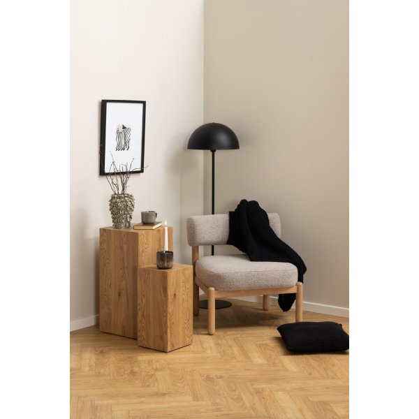 Burley f�t�lj - Beige boucl�/ek