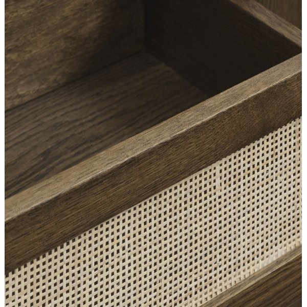 Table console Yuma avec caisson en chêne fumé Table console Yuma avec caisson en chêne fumé