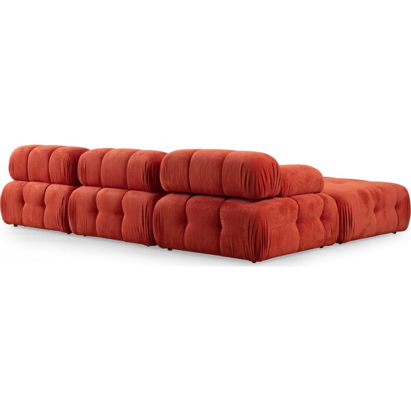 Doblo divansoffa i orange manchestertyg Doblo divansoffa i orange manchestertyg