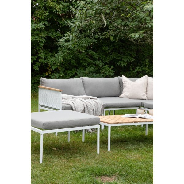 Groupe lounge Nettan - Blanc/gris clair Groupe lounge Nettan - Blanc/gris clair