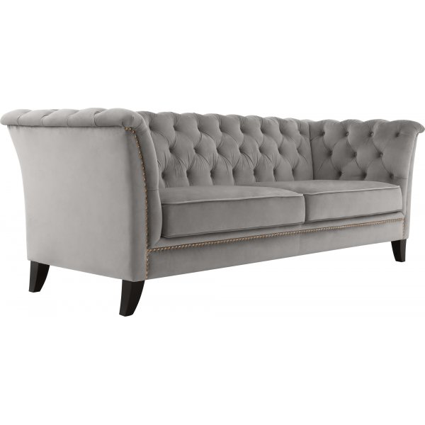 Soffa chesterfield 3-sits grå - Henry Soffa chesterfield 3-sits grå - Henry