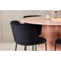 Matbord Lanzo med 4 st Edina stolar - Svart/rosa + 4.00 x Servettringar