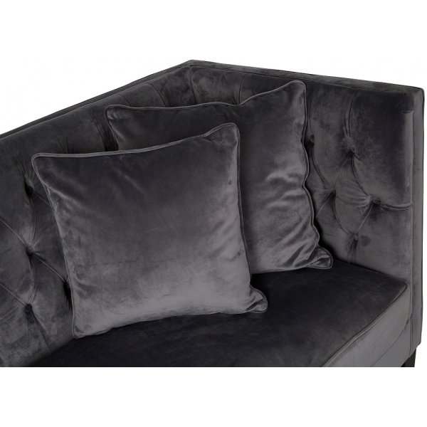 Fifth Avenue 3-sits soffa - Grå sammet Fifth Avenue 3-sits soffa - Grå sammet