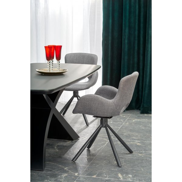 Table à manger extensible Simona 90x160-220 cm - Gris Table à manger extensible Simona 90x160-220 cm - Gris