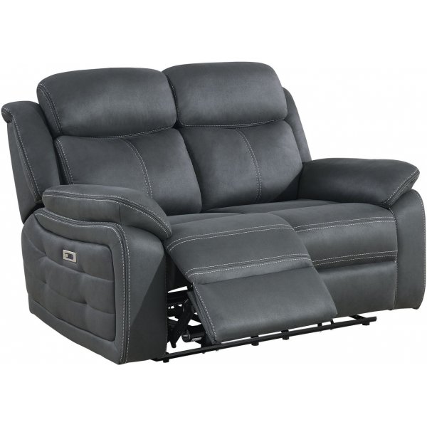 Canap relax lectrique 2 places Teddy - Gris