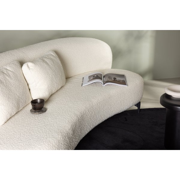 Canapé 3 places Luna - Noir/Blanc Canapé 3 places Luna - Noir/Blanc